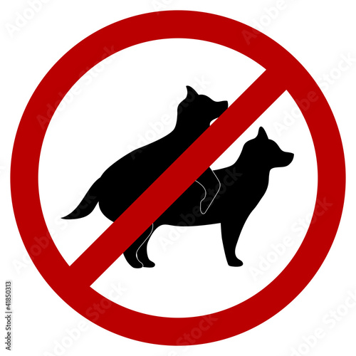 No Doggie Breeding Sign. This is no place for any dog to breed