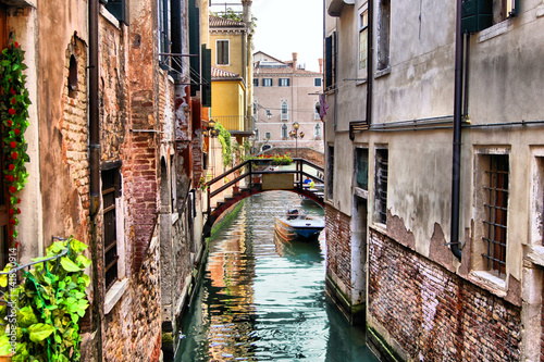 Quaint canal in historic Venice (with HDR processing) © Jenifoto