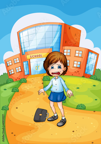 Crying student