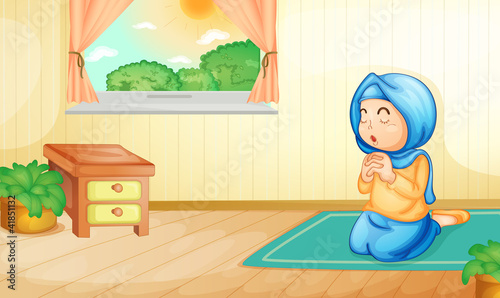 Muslim praying