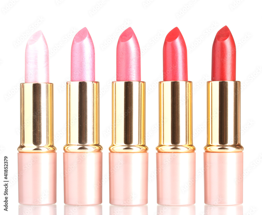 beautiful lipsticks isolated on white beautiful lipsticks isolated on white