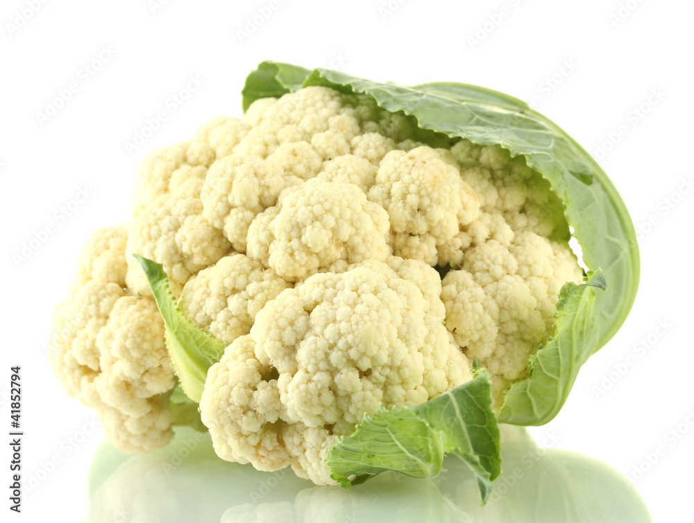 Fresh cauliflower isolated on white Fresh cauliflower isolated on white