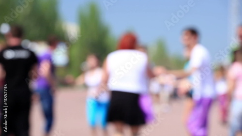 Wallpaper Mural Figures of the people dancing on the street Torontodigital.ca