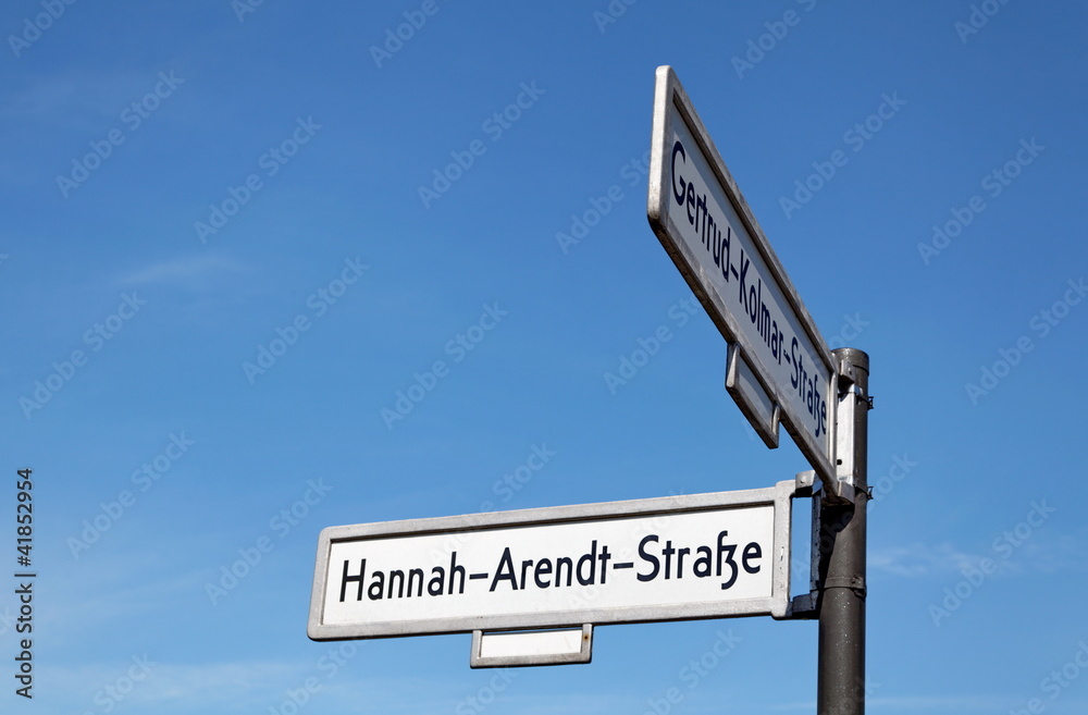 Fototapeta premium Hanna Arendt Strasse.