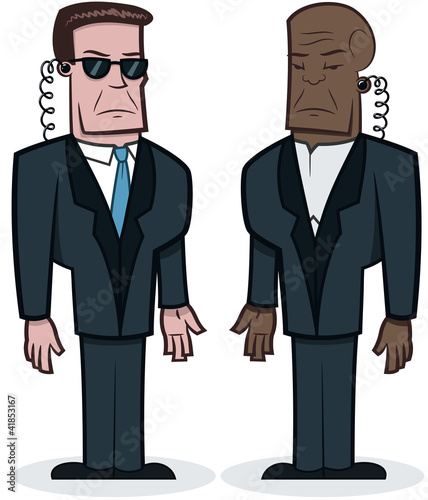 Bodyguards - vector cartoon