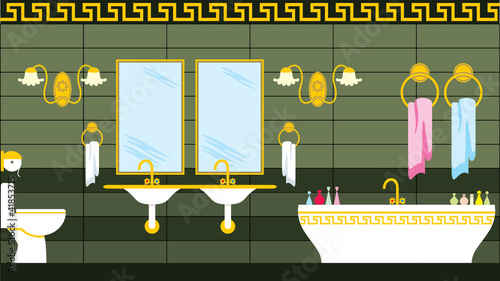 Bathroom in the Greek style