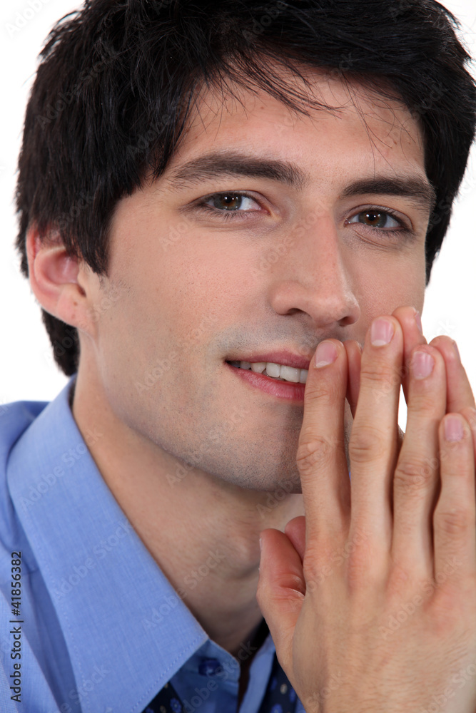 Fototapeta premium Man with jointed hands.