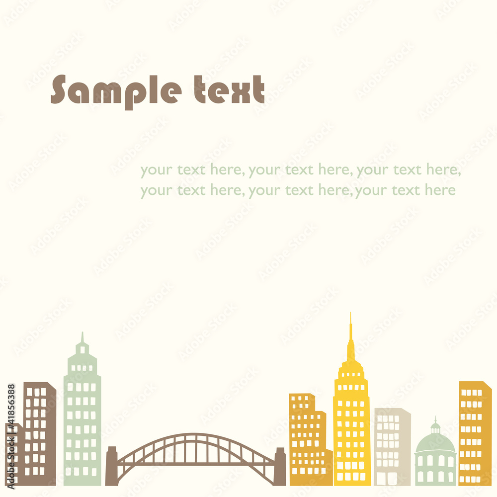 vector background with city silhouette vector background with city silhouette