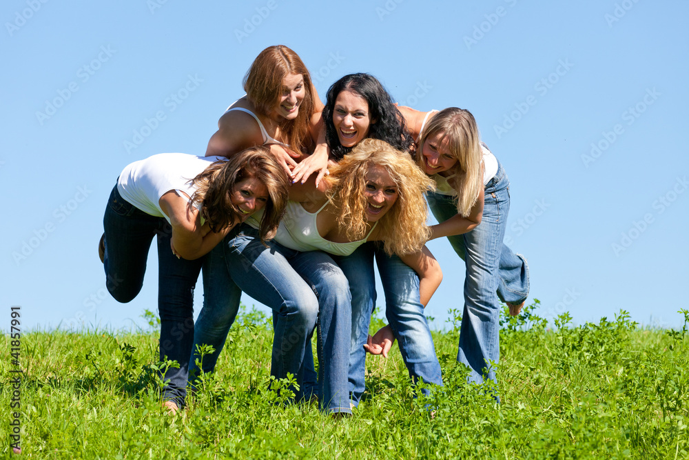 Women on meadow