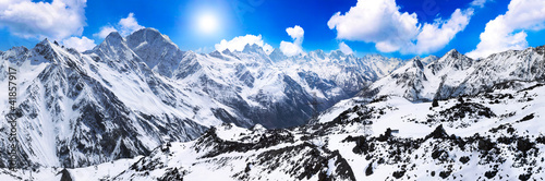 Beautiful view of mountains in the Elbrus area. Panorama © BRIAN_KINNEY