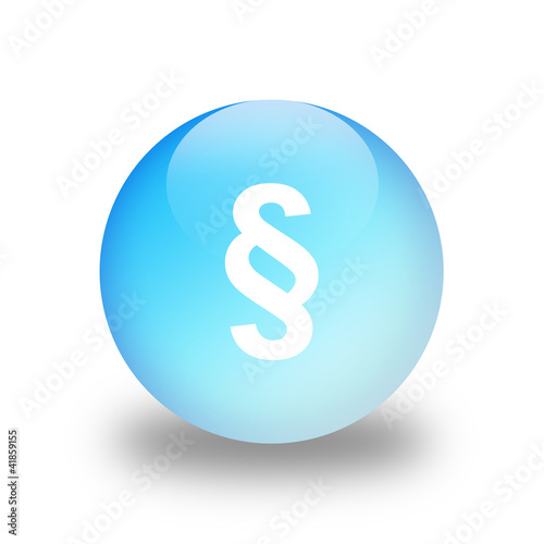 § Paragraf Symbol Paragraph Button blau 