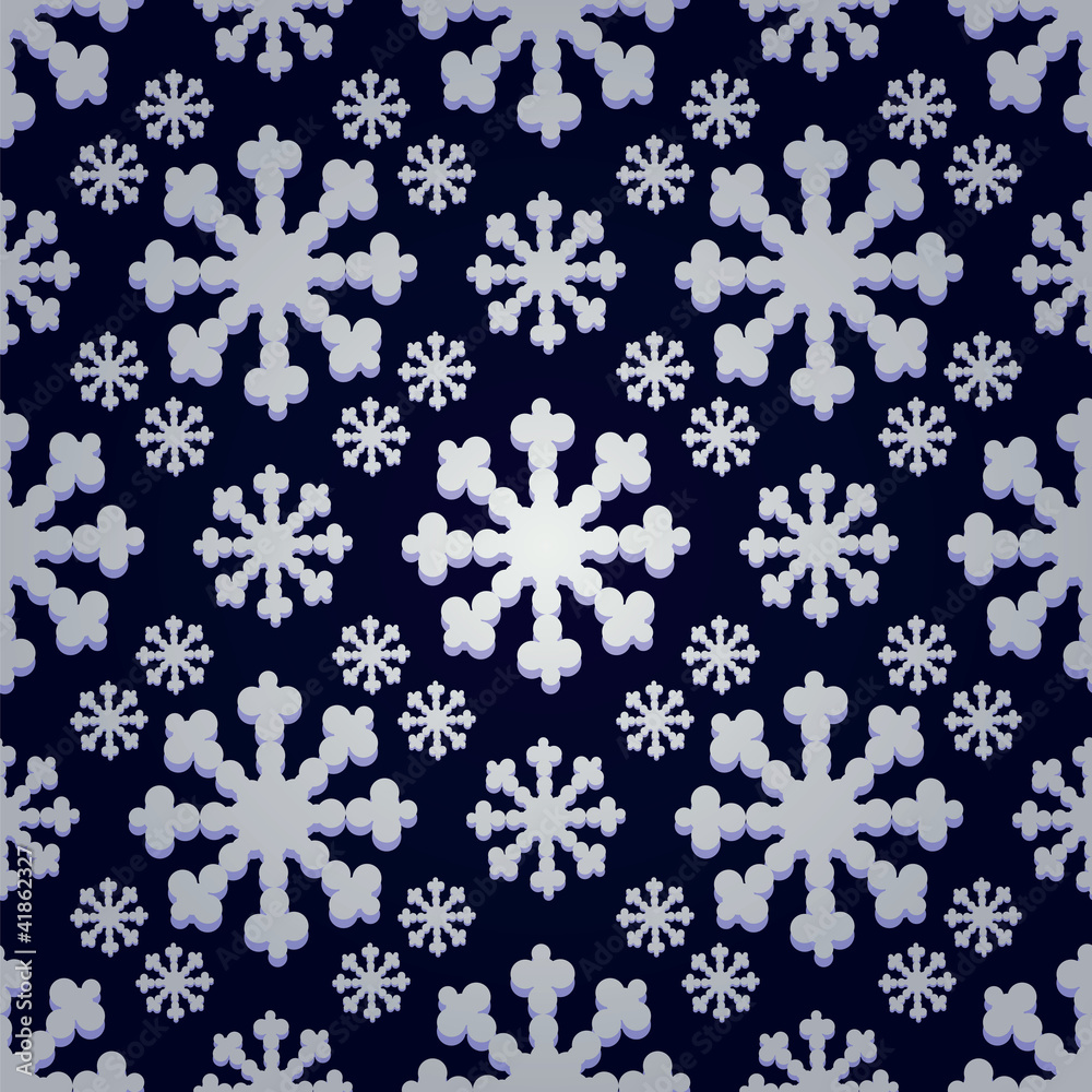 Seamless Snowflake Pattern Seamless Snowflake Pattern