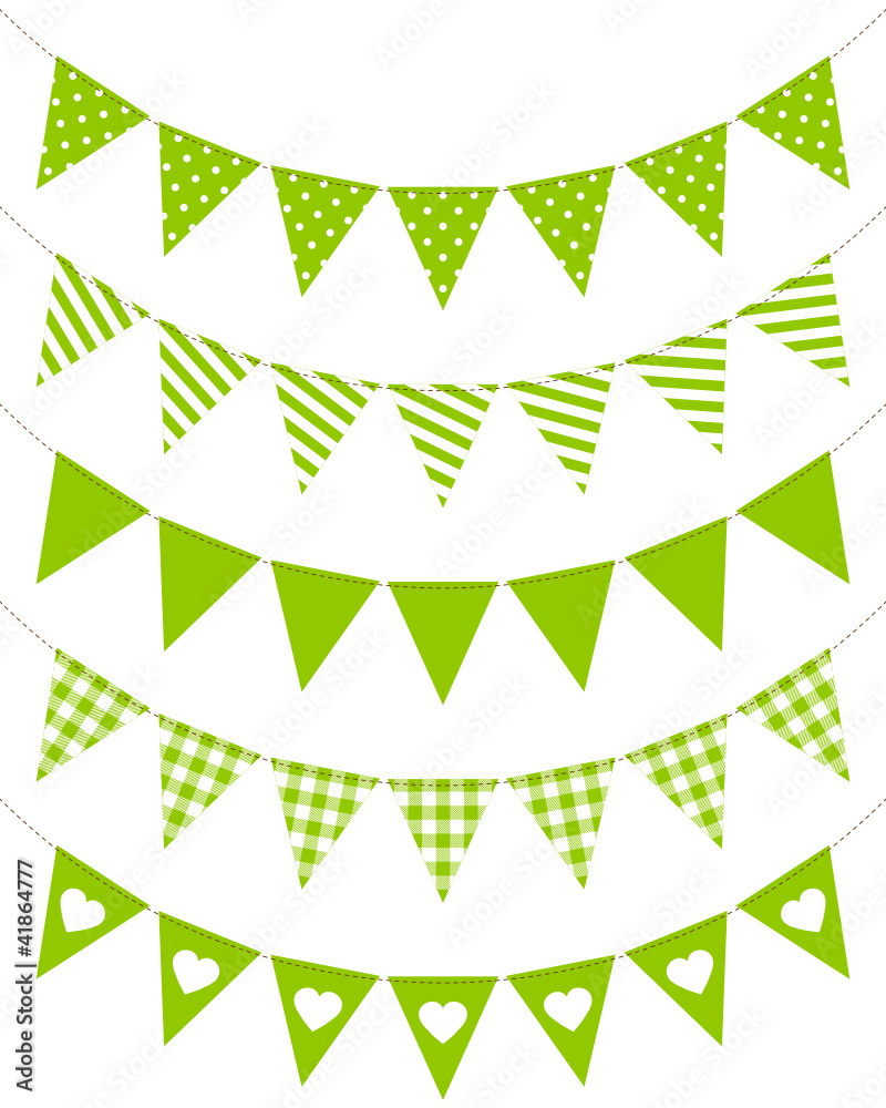 5 Seamless Festoons Curve Different Pattern Green 5 Seamless Festoons Curve Different Pattern Green