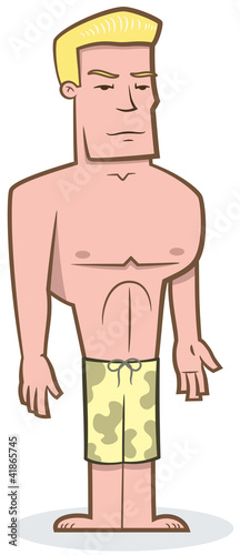 Surfer Guy - vector illustration