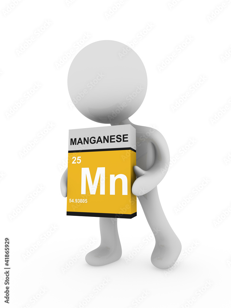 3d man carry a manganese box