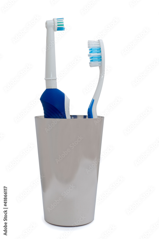electric toothbrush and usual toothbrush