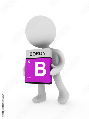 Bilde på lerret 3d man carry a boron box