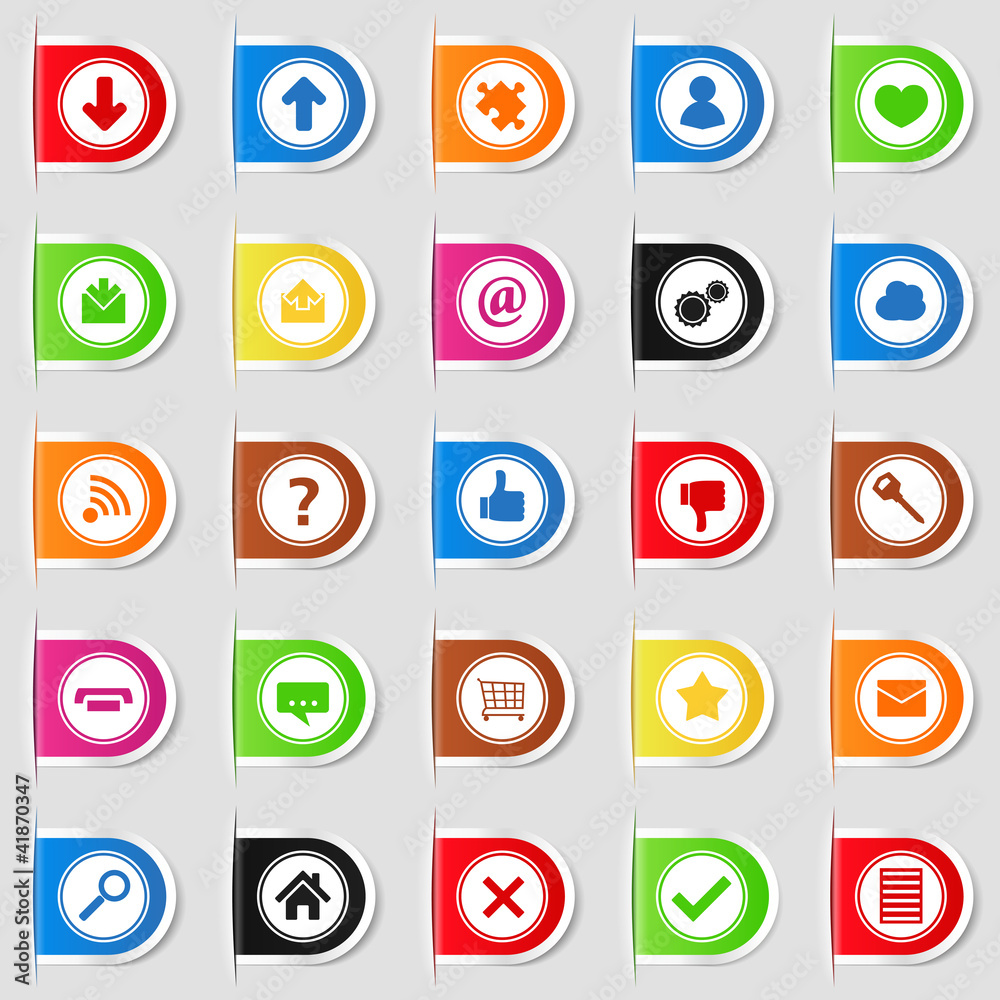 Web Tabs with Icons Web Tabs with Icons
