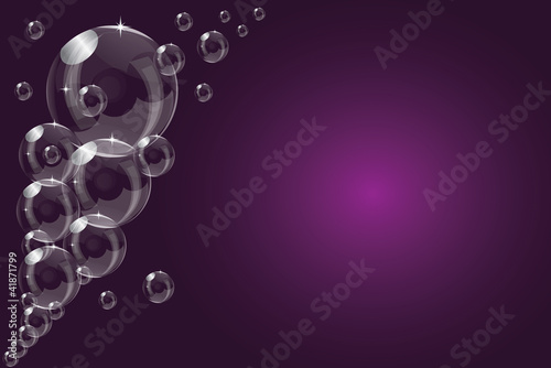Purple Bubbles Vector Background