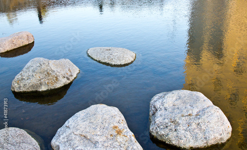 rocks on a water