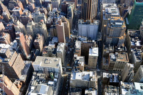 Manhattan from above, New York City area aerial view