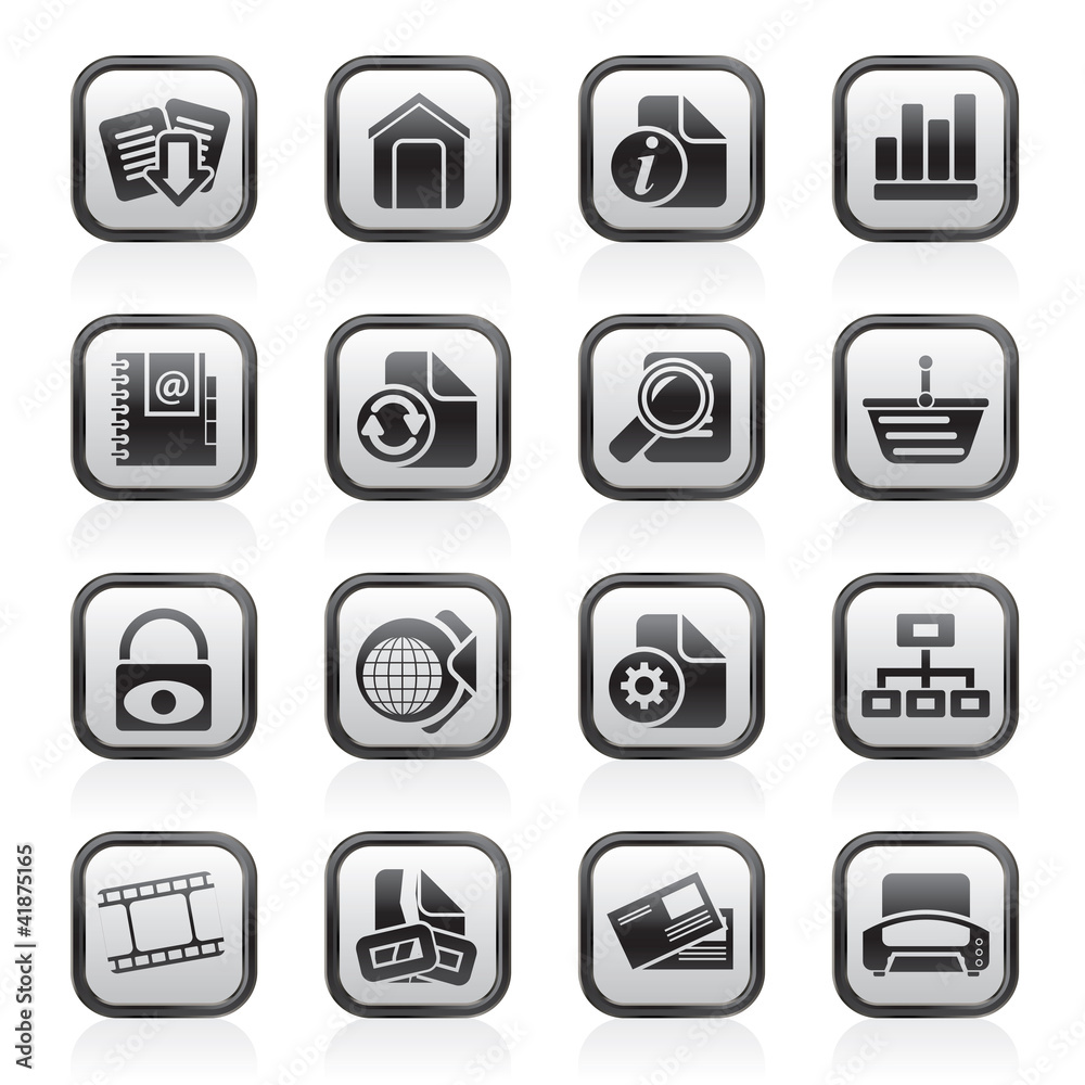 Web Site and Internet icons - vector icon set Web Site and Internet icons - vector icon set