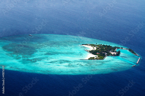 Aerial view of  Maldive islands © addingwater