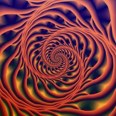 Fototapete Psychedelisch Spiralleiter in psychedelischen Farben  © Objowl