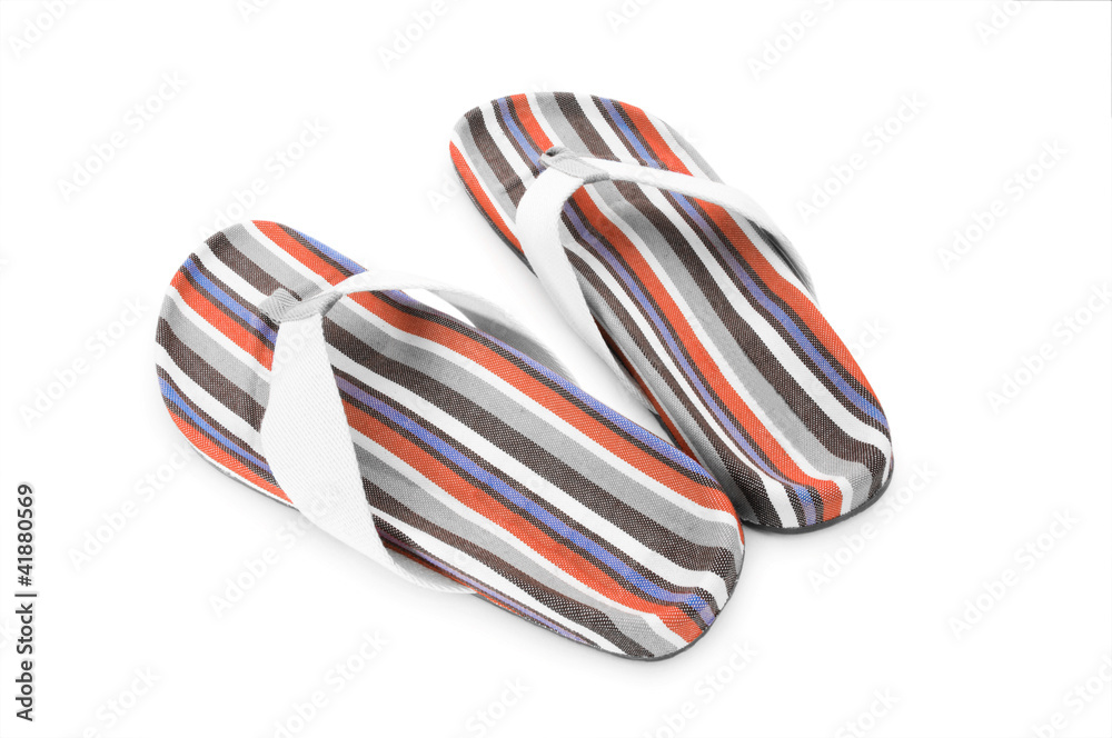 Summer colourful shoes on white Summer colourful shoes on white