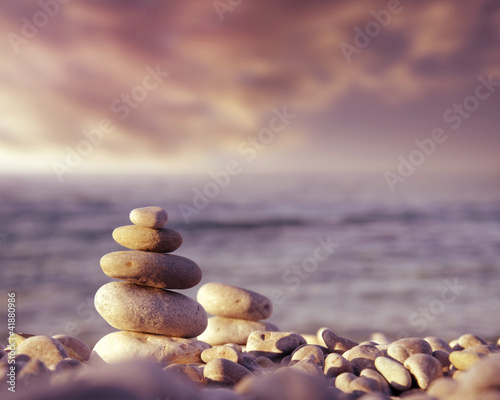 Photography stones on the beach
