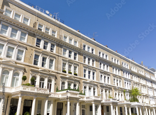 Obraz na płótnie Georgian Stucco front houses in London w salonie