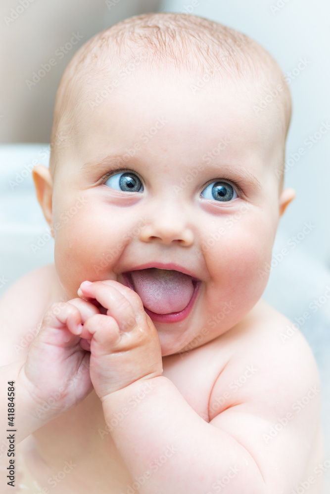closeup portrait of adorable baby closeup portrait of adorable baby