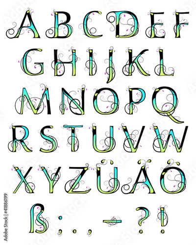 floral alphabet