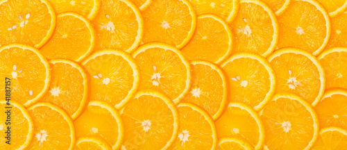 Panorama from Sliced orange background