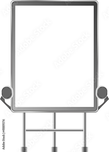 Grand outdoor billboard over white