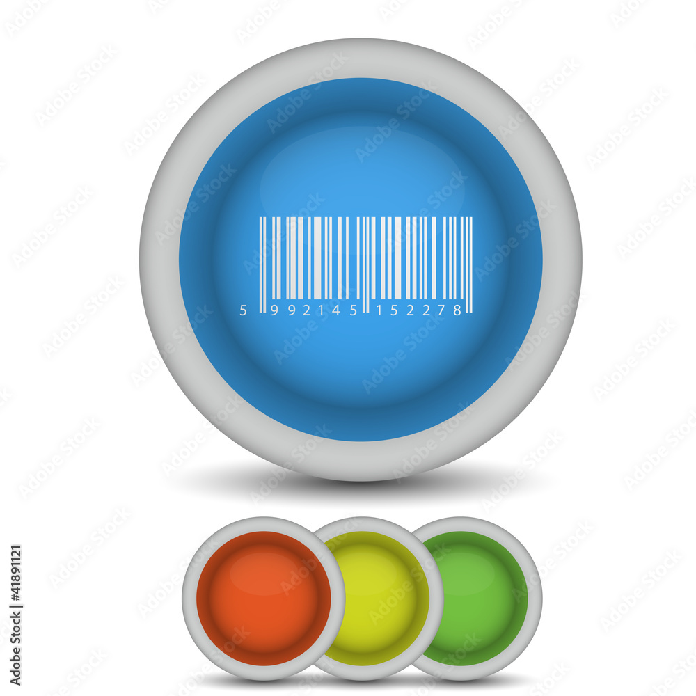 Vector bar code icon on white. Eps10