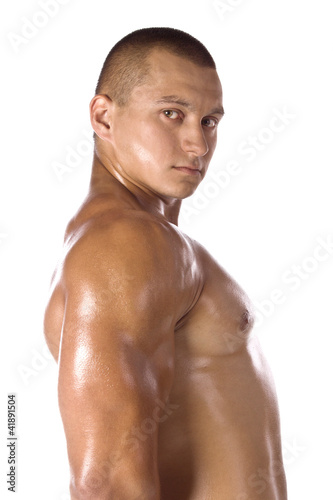 Muscled male model bodybuilder