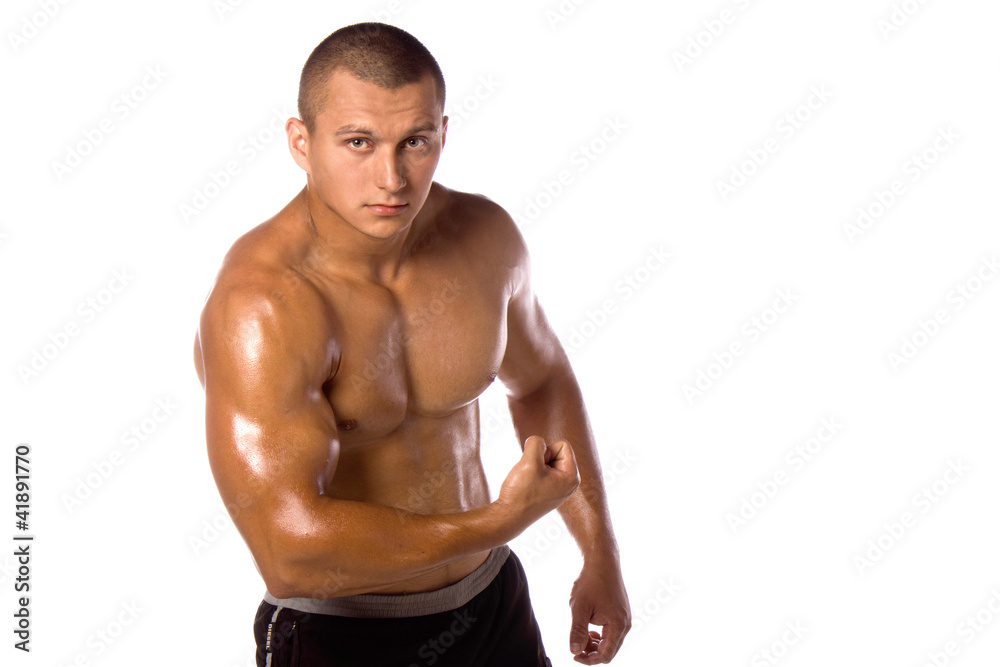 Muscled male model bodybuilder