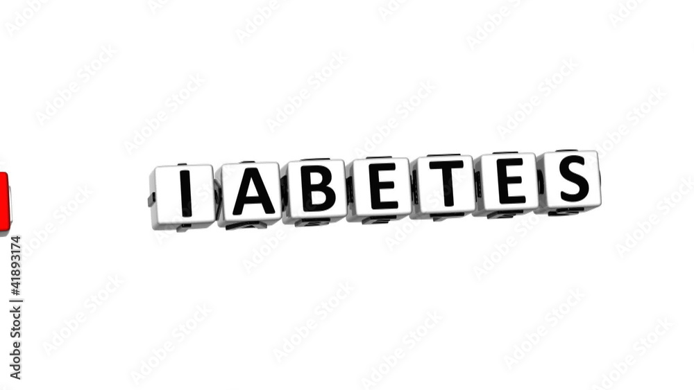 3D Diabetes Life Diet Crossword on white background 3D Diabetes Life Diet Crossword on white background
