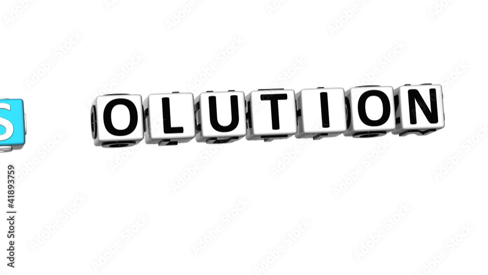3D Find Solution Crossword on white background 3D Find Solution Crossword on white background