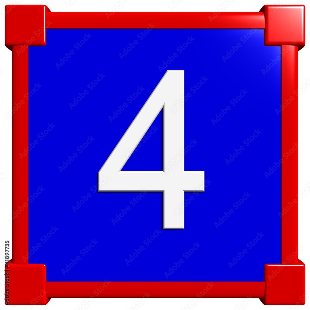 Fototapeta premium Nombre 4.05