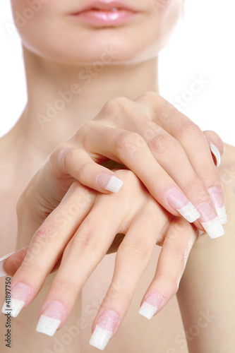Female hands with a nice manicure