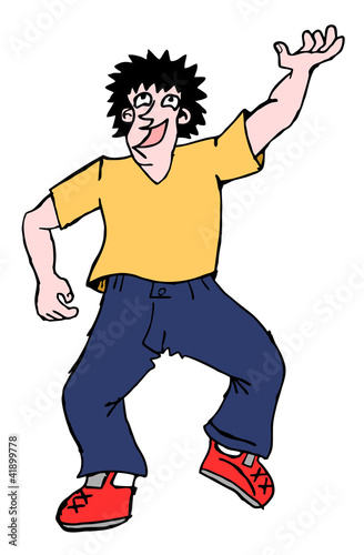 Cartoon dance man