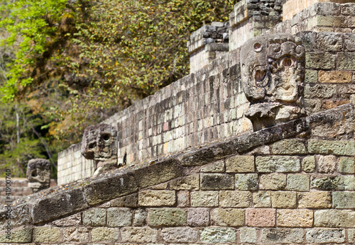 maya ruins in jungle Copan