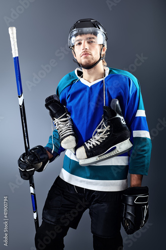 Canvas Print blue uniform