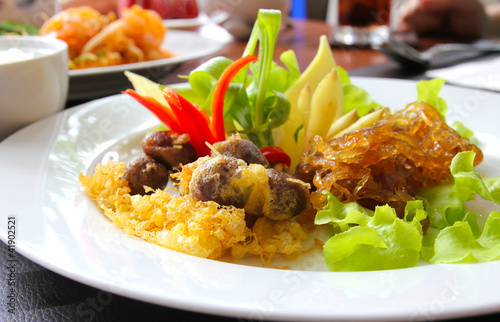 Thai food, rice in cold wat...