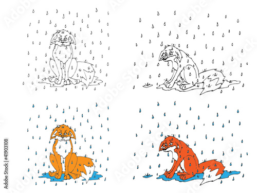 im Regen