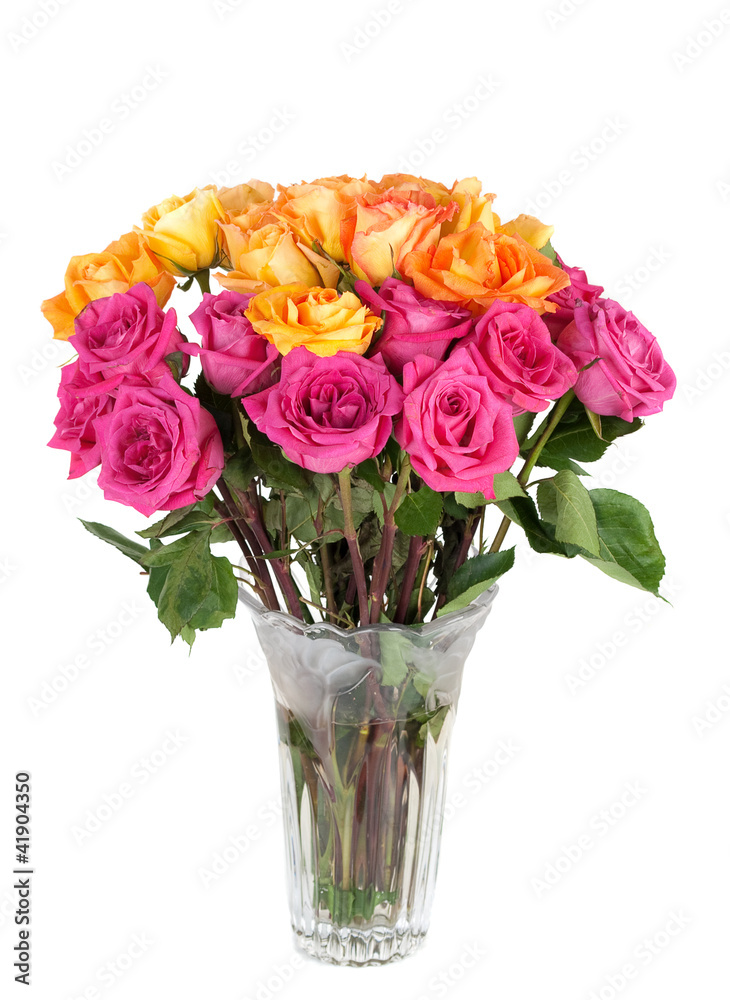 Bouquet of mixed red and yellow roses. Bouquet of mixed red and yellow roses.