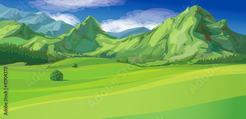 Vector of mountain landscape