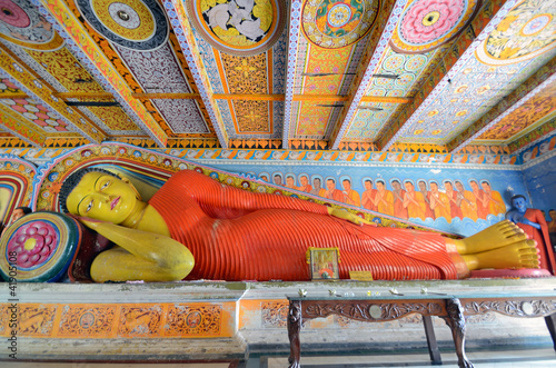 Reclining Buddha at Isurumuniya Vihara in Anuradhapura,Sri Lanka